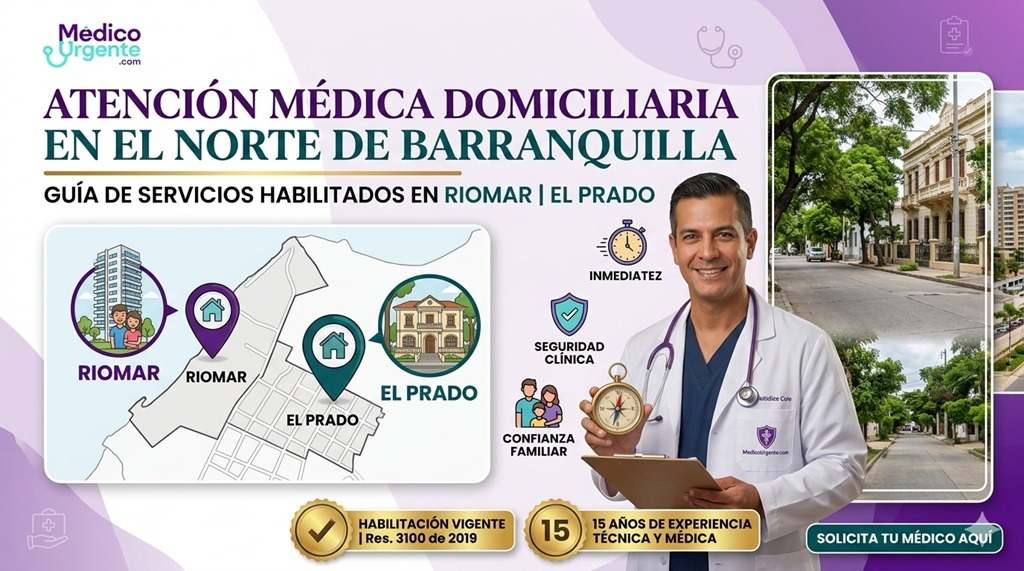Atención médica domiciliaria en el norte de Barranquilla (Riomar/El Prado): Guía de servicios habilitados