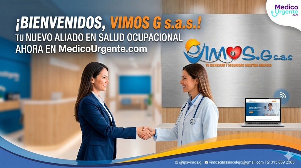 ¡Damos la bienvenida a VIMOS. G SAS a MedicoUrgente.com! Tu nuevo aliado en Salud Ocupacional