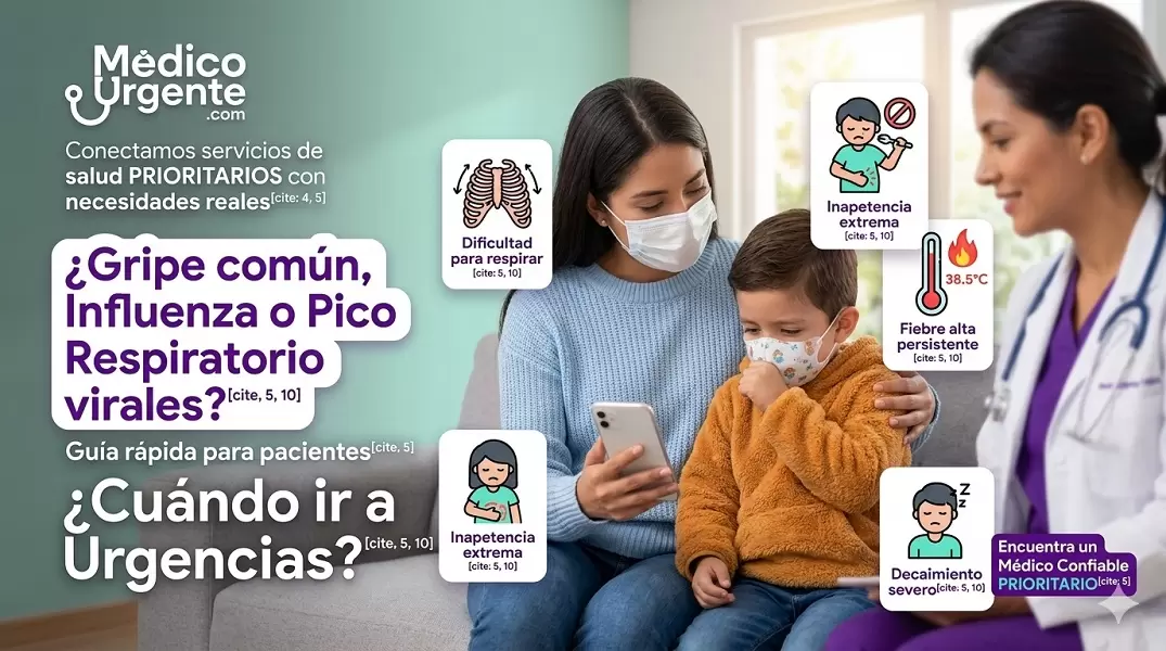 ¿Gripe, influenza o pico respiratorio? Guía para saber cuándo ir a urgencias